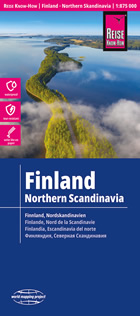 mappa stradale Finlandia e Scandinavia del Nord - con riserve naturali, grotte e geyser, luoghi per la pesca, stazioni sciistiche, rifugi, campeggi - mappa impermeabile e antistrappo - EDIZIONE Ottobre 2023