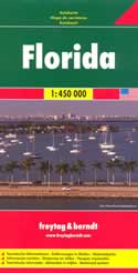 mappa stradale Florida - con Miami, Tampa, Key West, Orlando, Pensacola - nuova edizione