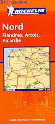 mappa stradale 511 - Francia - Nord, Flandres, Artois, Picardie