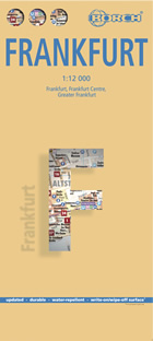 mappa di città Francoforte / Frankfurt - mappa della città plastificata, impermeabile, scrivibile e anti-strappo - dettagliata e facile da leggere, con trasporti pubblici, attrazioni e luoghi di interesse - nuova edizione