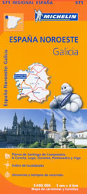 mappa stradale n.571 - Galicia/Galizia - con Santiago de Compostela, La Corugna, Vigo, Lugo, Pontevedra, Ourense - nuova edizione