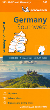 mappa stradale n.545 - Germania Sud-Ovest - Baden-Württemberg, Stuttgart, Konstanz - edizione Dicembre 2022