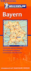 mappa stradale n.546 - Germania - Bayern / Baviera - con Monaco, Nurnberg, Regensburg, Augsburg - nuova edizione