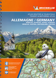 atlante stradale Germania, Belgio, Olanda, Lussemburgo, Austria, Svizzera, Repubblica Ceca - Atlante Stradale Michelin - rilegato a spirale - con mappe di città - nuova edizione