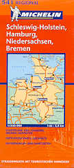 mappa stradale n.541 - Germania NordOvest - con Schleswig-Holstein, Hamburg, Niedersachsen, Bremen