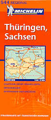 mappa stradale n.544 - Germania Centro-Est - con Thuringen, Sachsen