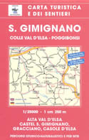 mappa topografica n.511 - S. Gimignano - con Colle Val d'Elsa, Poggibonsi, Casole d'Elsa