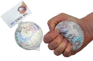 mappa Globo Antistress / Anti-stress Ball - stile vintage - il regalo ideale per appassionati di viaggi e per imparare la geografia in modo divertente - edizione 2023
