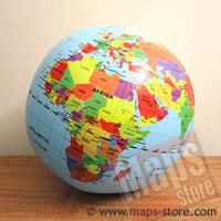 globo geografico Globo Gonfiabile Gigante - diametro 50 cm - globo politico aggiornato per bambini, con i continenti, le nazioni e le capitali del mondo