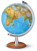 globo geografico Globo Luminoso Fisico / Politico con Base Legno - diametro 40 cm.