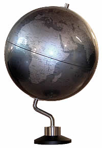 globo geografico M2 - Globo in Metallo con base in plastica - diametro 30 cm