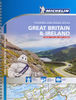 atlante stradale n.3122  - Gran Bretagna, Irlanda - atlante stradale a spirale - con percorsi panoramici e 52 mappe di città