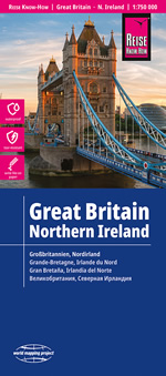mappa stradale Gran Bretagna, Irlanda del Nord - mappa stradale, impermeabile e antistrappo - Edizione Dicembre 2023