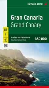 mappa stradale Gran Canaria (Isole Canarie) - mappa stradale ed escursionistica - con sentieri, spiagge, percorsi panoramici - EDIZIONE 2024