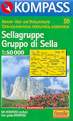 mappa topografica 59 - Gruppo di Sella / Sellagruppe, Alpe di Siusi, Val Gardena