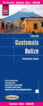 mappa stradale Guatemala, Belize - con spiagge, percorsi panoramici, parchi e riserve naturali - mappa stradale, impermeabile e antistrappo - nuova edizione