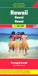 mappa stradale Hawaii - con Kauai, Niihau, Oahu, Molokai, Lanai, Maui
