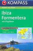 mappa n.239 Ibiza, Formentera escursionistica, con spiagge, itinerari, luoghi panoramici coordinate compatibili sistemi GPS