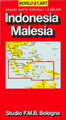 mappa stradale Indonesia, Malesia - mappa stradale