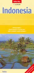 mappa stradale Indonesia - con Sumatra Nord, Java, Bali, Lombok, Sulawesi Sud