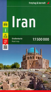 mappa Iran stradale con Tehran, Mashhad, Esfahan, Tabriz, Karaj, Shiraz, Ahvaz, Qom, Kermanshah, Urmia 2025