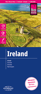 mappa stradale Irlanda - con Dublino, Derry, Belfast, Limerick, Cork, Galway - mappa stradale, impermeabile e anti-strappo - EDIZIONE Agosto 2023