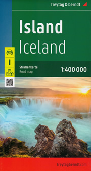 mappa stradale Islanda - con Reykjavik, Kalfafell, Akureyri, Selfoss, Kópavogur, Hafnarfjörður, Reykjanesbær - EDIZIONE 2022