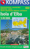mappa topografica n.650 - Isola d' Elba