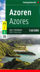 mappa Isole Azzorre con Corvo, Flores, Graciosa, Terceira, Sao Jorge, Faial, Pico, Miguel, Santa Maria 2022