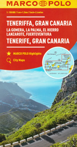 mappa stradale Isole Canarie - Gran Canaria, Fuerteventura, Tenerife, Lanzarote, La Gomera, La Palma, El Hierro - EDIZIONE Giugno 2023