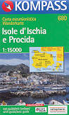 mappa topografica n.680 - Isole d' Ischia e Procida