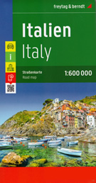 mappa stradale Italia / Italy / Italien - mappa stradale d'Italia - cartografia stradale molto dettagliata con strade numerate, distanze stradali, campeggi, parchi naturali - con indice delle località digitale scaricabile su smartphone - edizione 2022