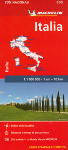 mappa Italia stradale Michelin n.735