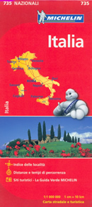 mappa stradale Italia - mappa stradale Michelin n.735 - 16° edizione