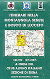 mappa topografica Itinerari della Montagnola Senese e Bosco di Lecceto