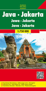 mappa Java, Giacarta/Jakarta con spiagge, luoghi panoramici, parchi e riserve naturali 2023