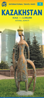 mappa Kazakhstan con Almaty, Astana 2025