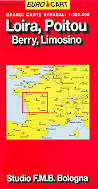 mappa stradale Loira, Poitou, Berry, Limosino