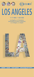 mappa di città Los Angeles - mappa della città plastificata, impermeabile, scrivibile e anti-strappo - dettagliata e facile da leggere, con trasporti pubblici, attrazioni e luoghi di interesse - nuova edizione