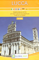 mappa di città Lucca - mappa della città - con dettaglio del centro storico - nuova edizione