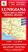 mappa topografica Lunigiana - Golfo della Spezia, Riviera Apuana, Val di Vara