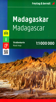 mappa Madagascar / Madagaskar, e isole Rodrigues, Mauritius, Reunion, Comore con Antananarivo, Toamasina, Antsirabe, Fianarantsoa, Toliara, Tolagnaro, Manakara, Morondava, Antalaha, Farafangana, Ihosy, Mayotte spiagge, luoghi panoramici, riserve naturali 2023