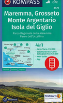 mappa topografica n.2470 - Maremma, Grosseto, Monte Argentario, Isola del Giglio, Parco Regionale della Maremma, Parco Naturale dell'Uccellina, Scansano, Capalbio, Orbetello - mappa plastificata, compatibile con sistemi GPS - Edizione 2024