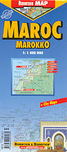 mappa stradale Marocco / Morocco / Maroc / Marokko plastificata