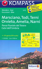 mappa topografica n.2472 - Marsciano, Todi, Terni, Orvieto, Amelia, Narni, Montecchio, L. di Corbara, M. Peglia, Viterbo, Calvi dell'Umbria, Montecastrilli, Parco Fluviale del Tevere - mappa plastificata - compatibile con GPS - nuova edizione