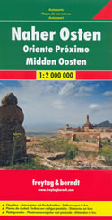 mappa stradale Medio Oriente / Middle East / Naher Osten - Turchia Est, Armenia, Sud della Georgia, Azerbaijan, Ovest dell'Iran, Iraq, Kuwait, Giordania, Israele, Libano, Siria, confini con l'Egitto e Arabia Saudita - nuova edizione