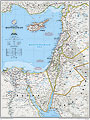 mappa murale Mediterraneo Est