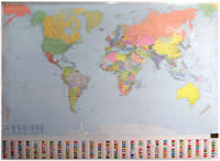mappa murale Il Mondo Politico, Planisfero, plastificato - edizione 2013