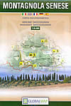 mappa topografica Montagnola Senese - con Monteriggioni, Casole d'Elsa, Radicondoli, Sovicille, Rosia, Chiusdino
