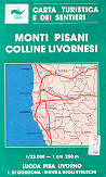 mappa topografica Monti Pisani, Colline Livornesi